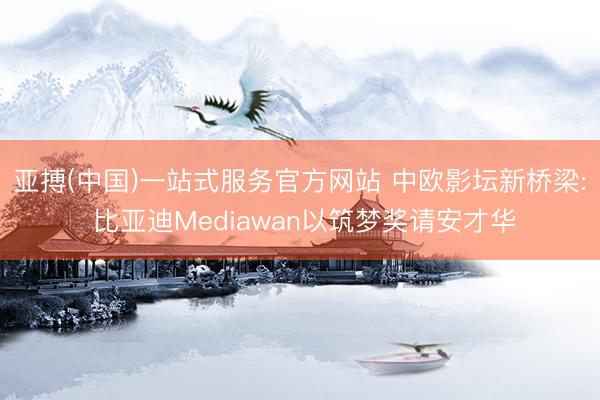亚搏(中国)一站式服务官方网站 中欧影坛新桥梁: 比亚迪Mediawan以筑梦奖请安才华