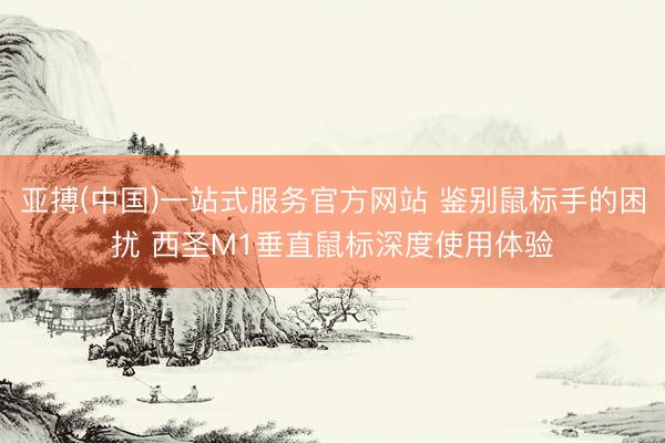 亚搏(中国)一站式服务官方网站 鉴别鼠标手的困扰 西圣M1垂直鼠标深度使用体验