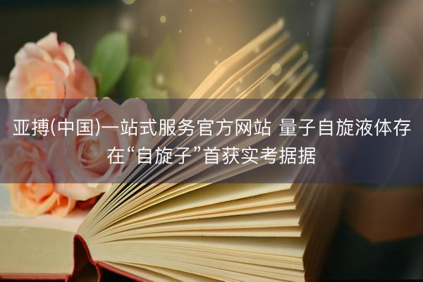 亚搏(中国)一站式服务官方网站 量子自旋液体存在“自旋子”首获实考据据