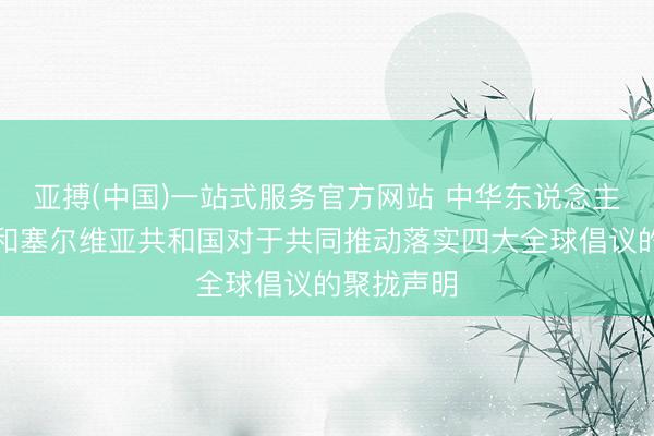 亚搏(中国)一站式服务官方网站 中华东说念主民共和国和塞尔维亚共和国对于共同推动落实四大全球倡议的聚拢声明
